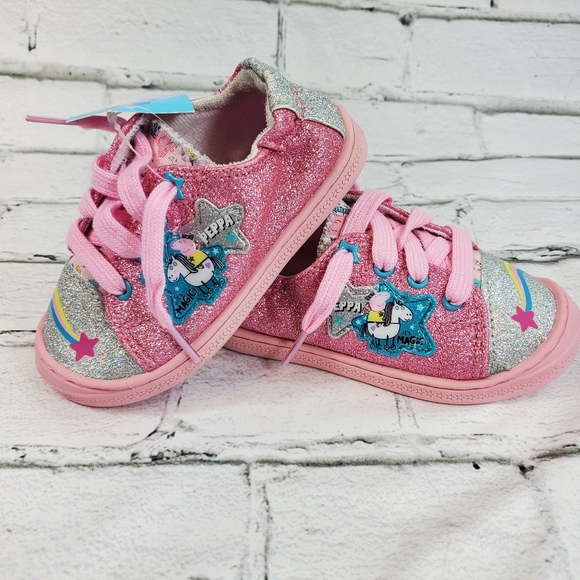 Peppa Pig Shoes Peppa Pig Super Sparkle Pink Lace Up Sneakers Shoes